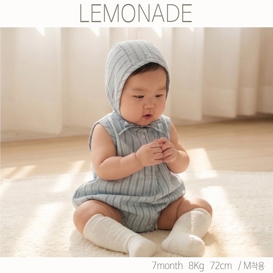 LEMONADE 直條包屁衣(含帽子)-細節圖4