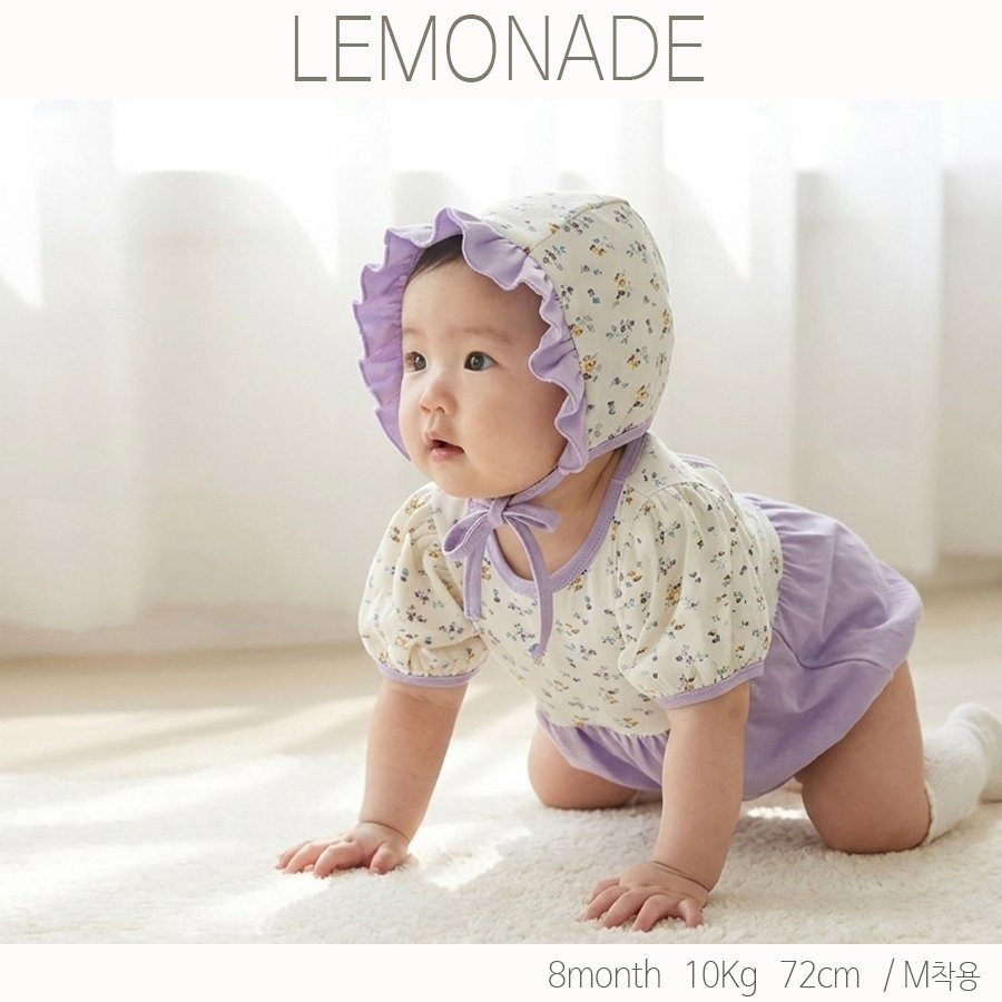 LEMONADE 露背蝴蝶結包屁衣套裝(含帽子)-細節圖2