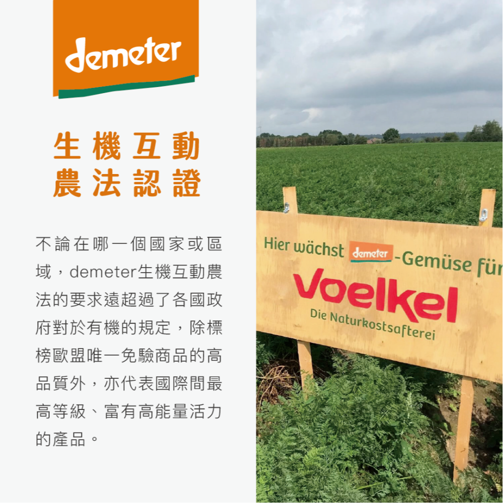 德國【維可Voelkel】生機檸檬汁Demeter(200ml)無糖 100%原裝進口，歐洲最大生機果汁廠-細節圖5