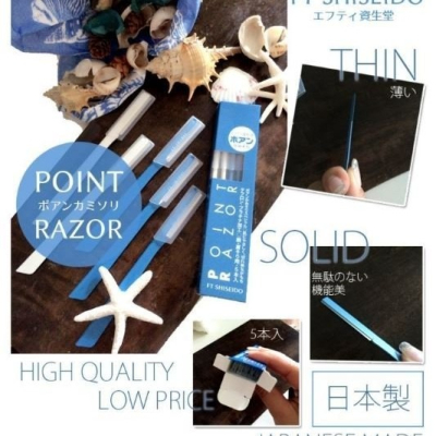 【寶寶王國】日本製 SHISEIDO 資生堂 POINT RAZOR 不鏽鋼 顏眉刀 修眉刀