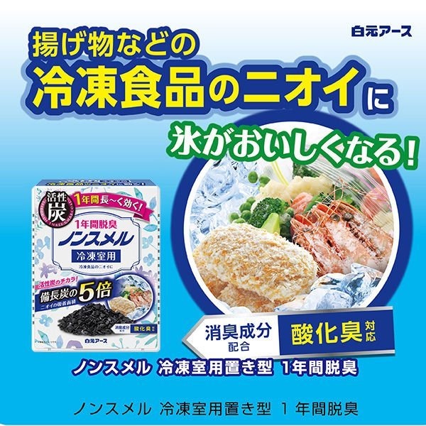 【寶寶王國】日本製【白元】冰箱除臭劑 活性炭 冰箱 脫臭 冷藏室用 蔬菜室用 冷凍庫用-細節圖4