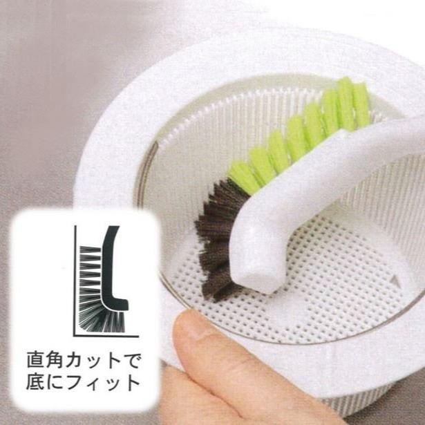 【寶寶王國】日本製 小久保 排水口L型清潔刷-細節圖2