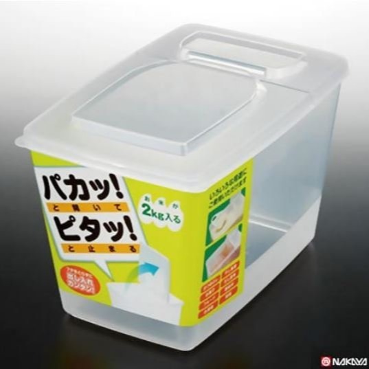 【寶寶王國】日本製【NAKAYA】2KG 米箱 掀蓋保鮮盒 防潮收納盒-細節圖2