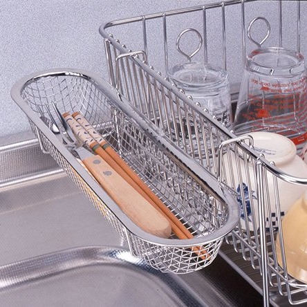 【寶寶王國】日本製【下村企販】不銹鋼餐具瀝水架-細節圖2