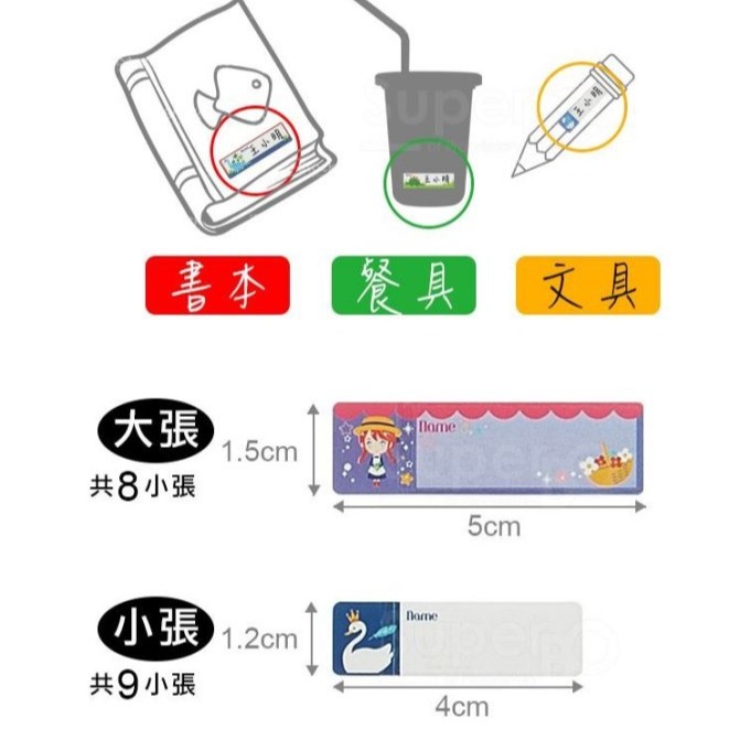 【寶寶王國】日本 Skater 姓名貼紙-細節圖2