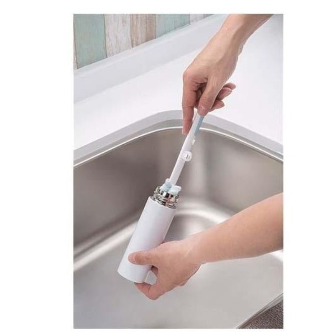 【寶寶王國】日本 Mameita 可折疊保溫瓶清潔刷 洗瓶刷 奶瓶刷 杯刷 清潔刷-細節圖2