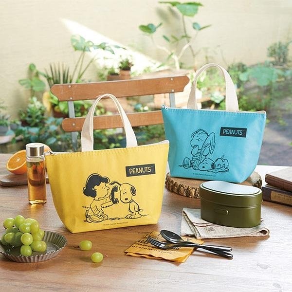 【寶寶王國】日本【丸辰】史努比 保冷保溫袋 便當袋 餐具袋 手提袋-細節圖3