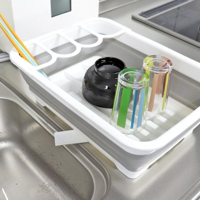 【寶寶王國】日本【Eporas】可伸縮 收納瀝水架-細節圖4