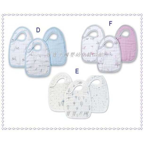 【寶寶王國】美國Aden+Anais 嬰兒紗布圍兜 口水巾 三件組-細節圖2