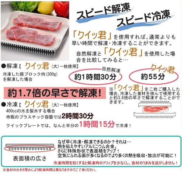 【寶寶王國】日本製【杉山金屬】鋁合金快速解凍盤(L) 急速解凍 散熱盤 退冰盤-細節圖3