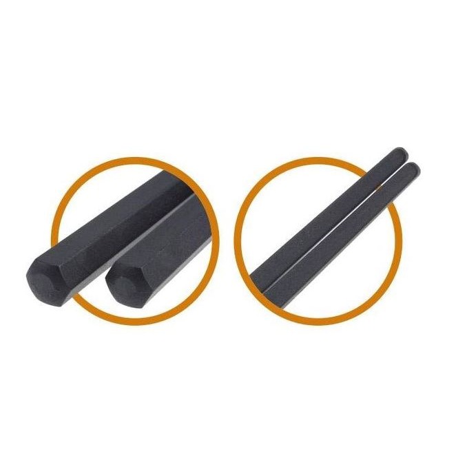 【寶寶王國】日本製【ASAHIKOYO】耐熱六角形筷子(黑色)-細節圖5