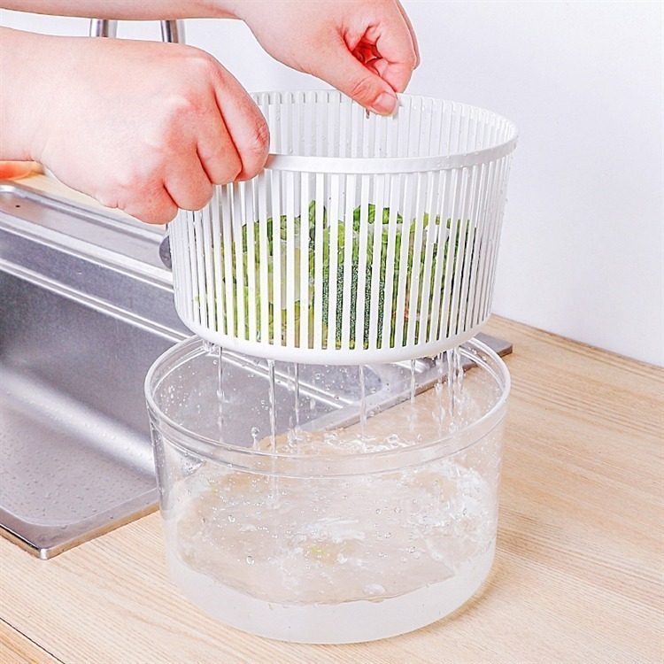 【寶寶王國】日本製【山研工業】蔬果脫水器 蔬果脫水 沙拉脫水 小2.5L 大6L-細節圖6