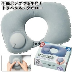 【寶寶王國】日本【丸辰】按壓式充氣頸枕 旅行頸枕-細節圖2