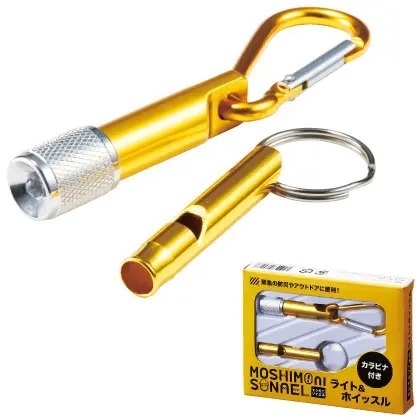 【寶寶王國】日本【丸辰】防災照鳴燈套組 手電筒+哨子-細節圖2