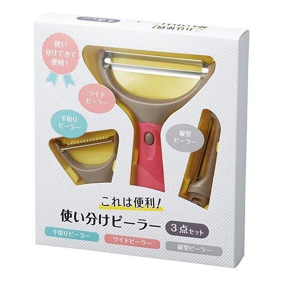 【寶寶王國】日本【丸辰】3WAY可替換削皮套組 削皮器 顏色隨機-細節圖5