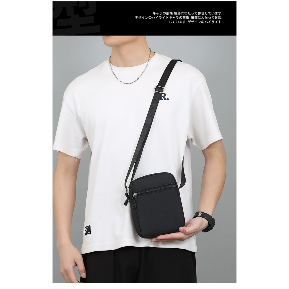 【BBandS】台灣現貨速發-2025年新款 男斜背包 迷你小包手機包 簡約休閒肩背包 牛津布斜跨包-細節圖5