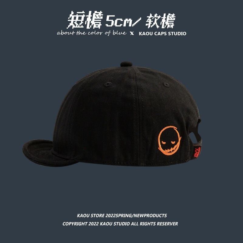 【BBandS】台灣現貨速發- 韓版中性短檐帽   鴨舌帽  棒球帽 可調式軟簷帽 可調整帽圍 帽檐可上翹 小眾款-規格圖6