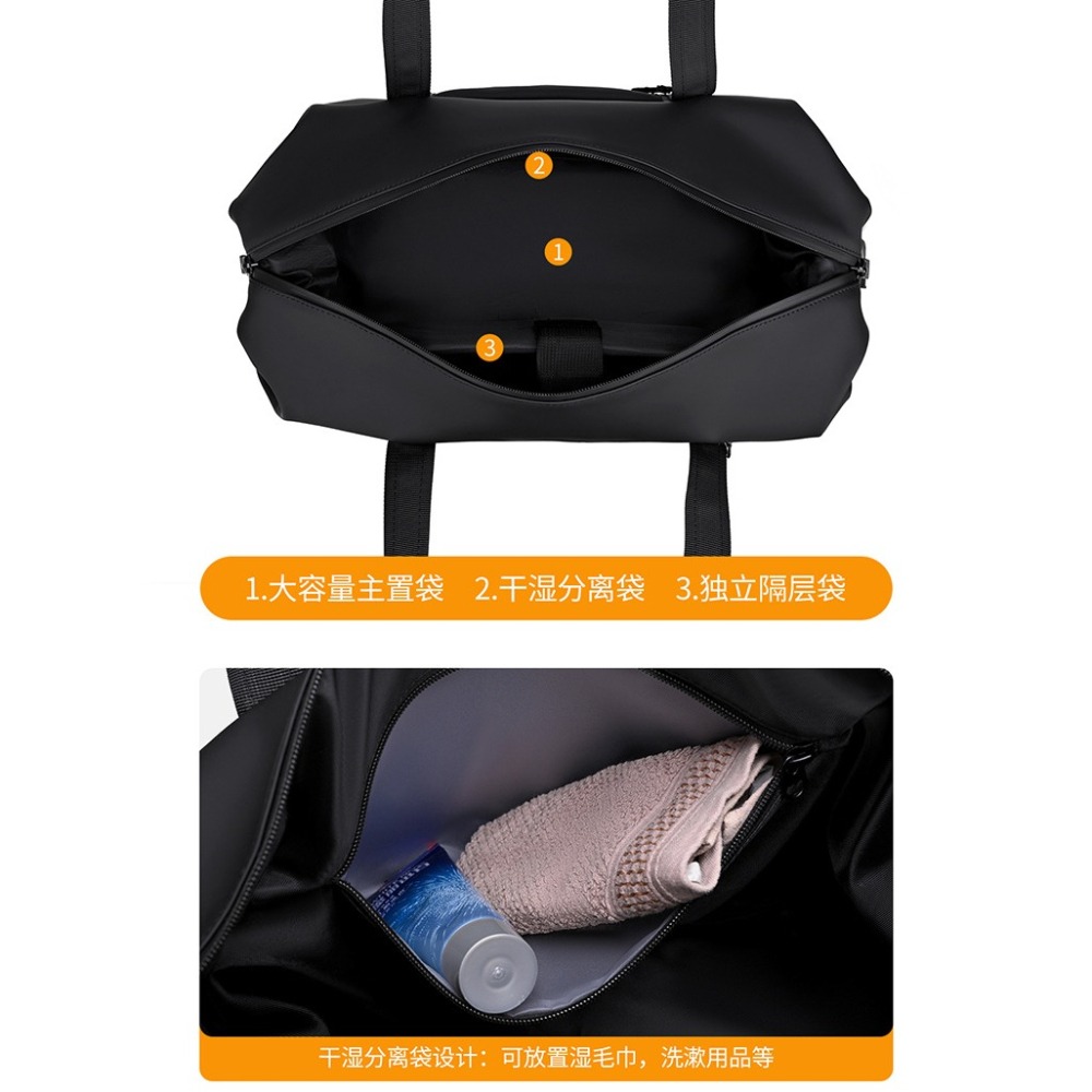 【BBandS】台灣現貨速發 行李包 旅行包 旅行袋 健身背包 斜肩背包 大容量背包 防潑水皮膜 手提行李袋 健身背袋-細節圖6