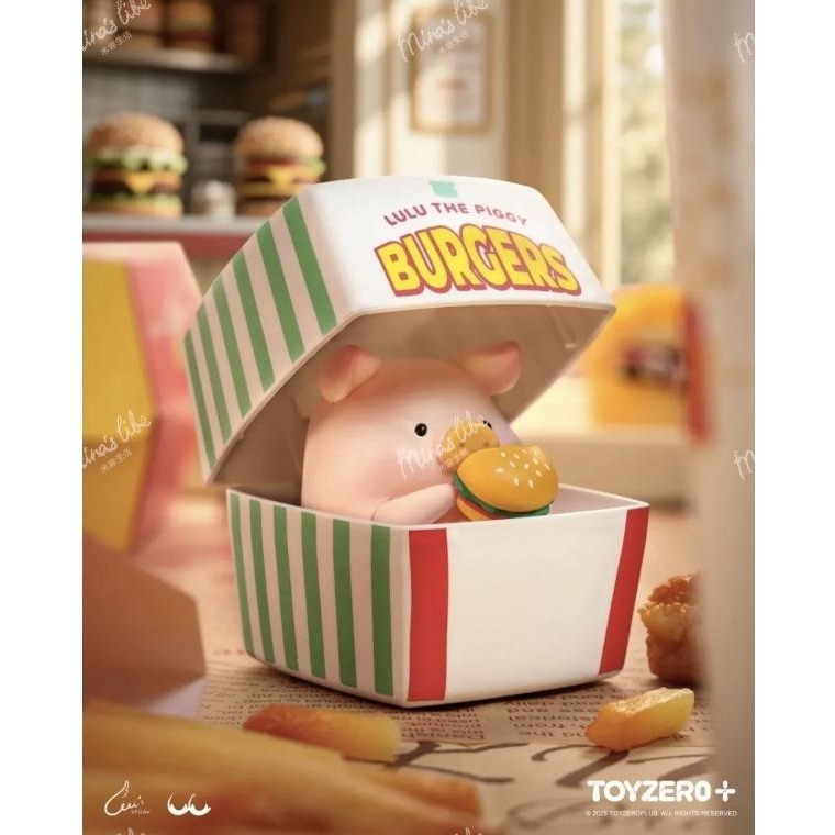 LULU豬 漢堡急送系列 ❤️ 可動盲盒 豬快遞 豬漢堡 可動豬 TOYZERO+ | 米娜生活-細節圖7