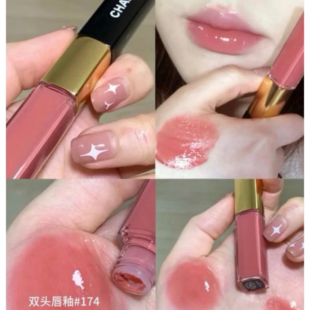 日本購入有明細 Chanel 超炫耀持色唇萃 174草莓慕斯 雙頭唇釉-細節圖5