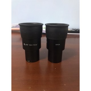 含運優惠 Leica E2 WF 10x/18 顯微鏡原廠目鏡一對含測微尺與目鏡杯
