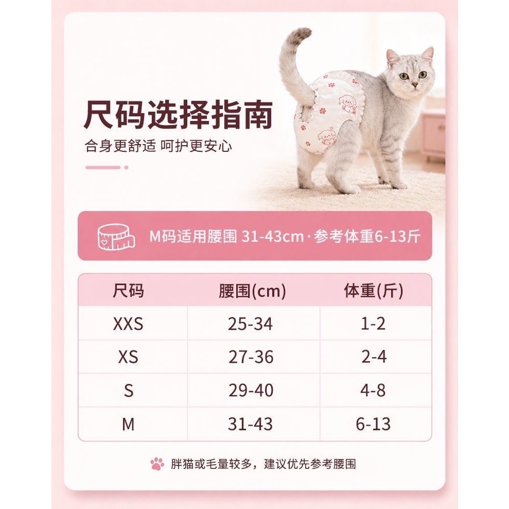 貓咪專用紙尿褲環腰式尿不濕公母貓-細節圖11