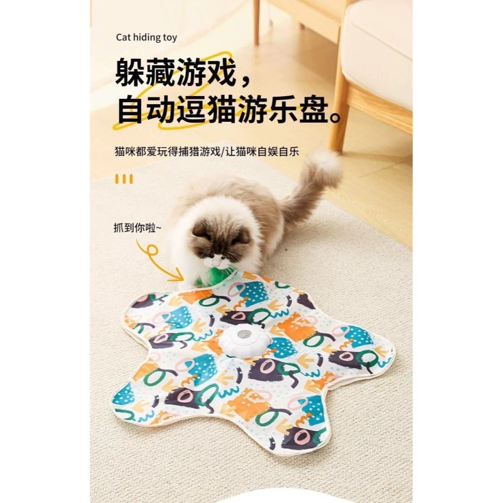 新款多功能貓咪捕獵游戲自動逗貓解悶互動玩具-細節圖7
