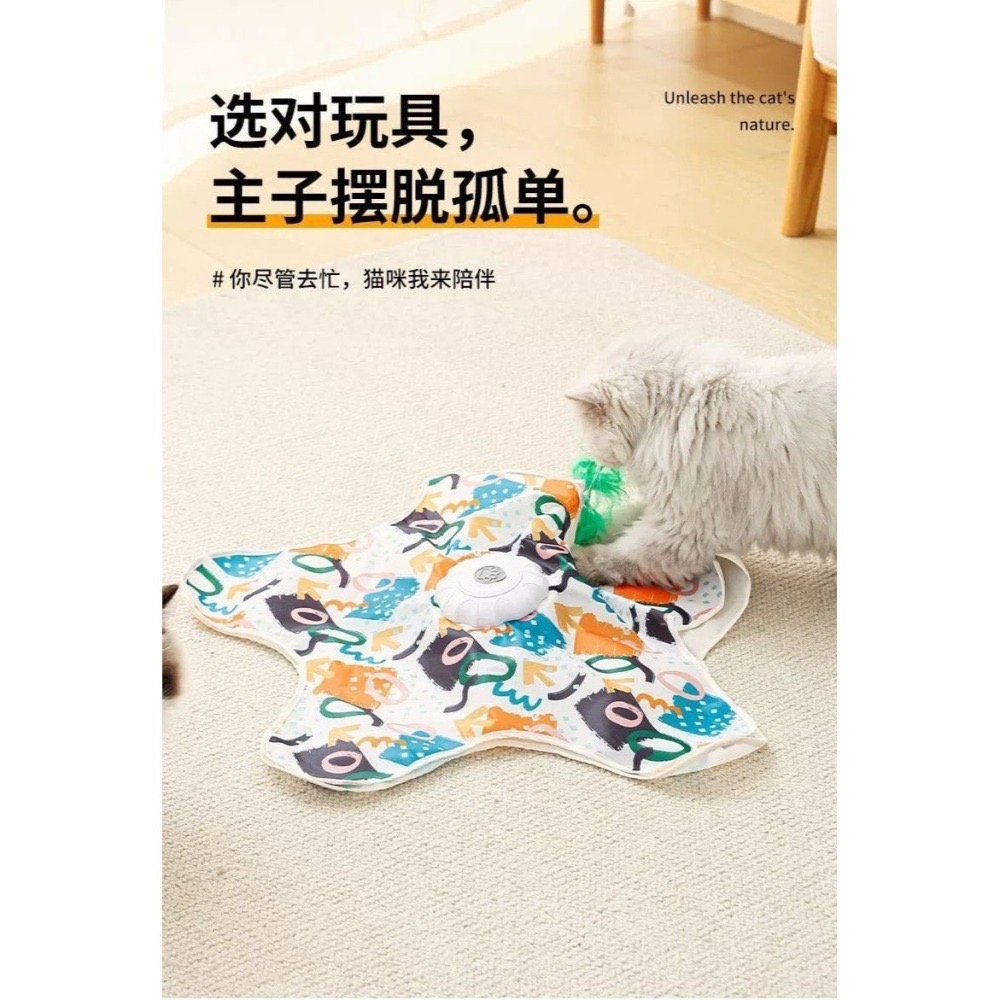 新款多功能貓咪捕獵游戲自動逗貓解悶互動玩具-細節圖9