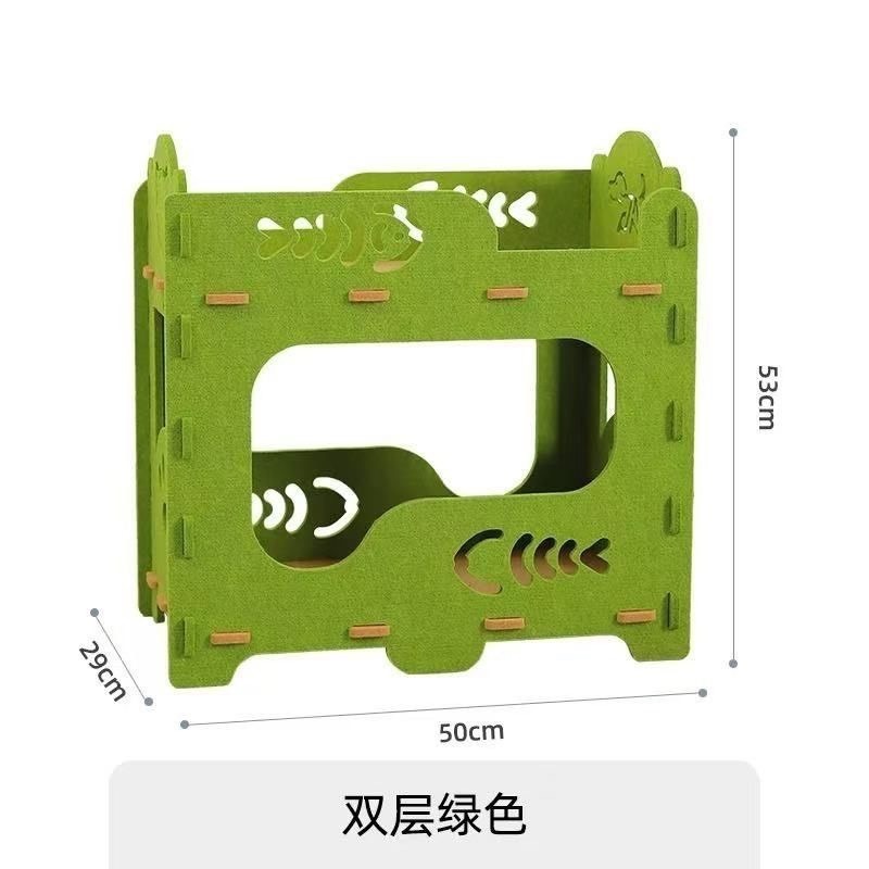 雙層貓抓板貓窩毛氈耐抓耐髒撕不爛玩具四季通用貓窩-細節圖8