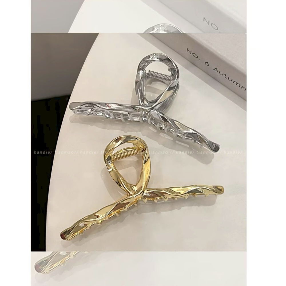 合金髮飾 ins大抓夾發量多法式 高級感髮夾後腦勺鯊魚夾髮飾頭飾-細節圖8