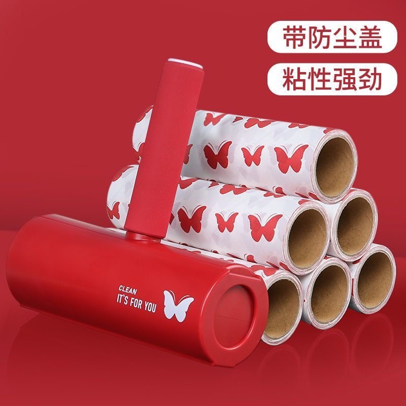 寵物貓咪黏毛器大號可撕寵物除毛 滾刷神器紅色黏毛器-細節圖6
