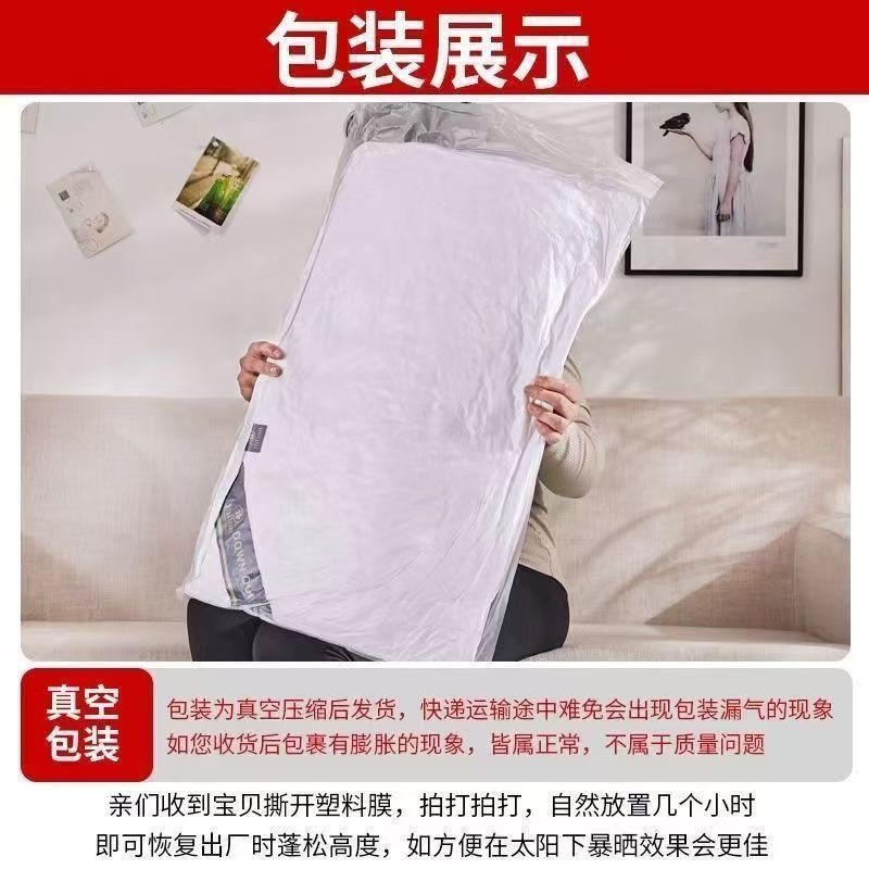 希爾頓五星級飯店枕頭居家大人護頸椎助睡眠95羽絲絨枕芯-細節圖5