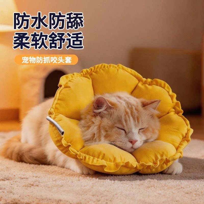防水伊莉莎白圈小型犬狗頭套狗狗 小寵物貓咪絕育項圈防咬防舔神器-細節圖2