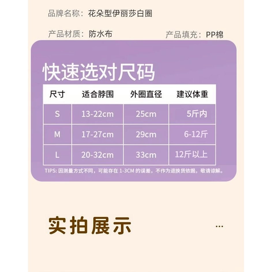 防水伊莉莎白圈小型犬狗頭套狗狗 小寵物貓咪絕育項圈防咬防舔神器-細節圖6