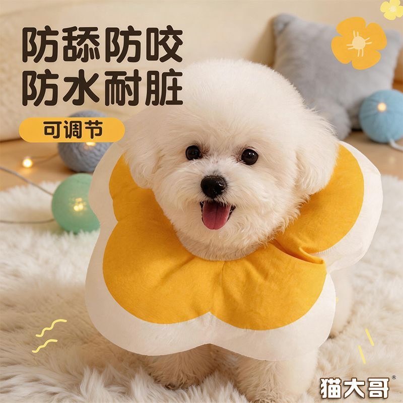 太陽花伊莉莎白貓圈防舔絕育用品大貓咪頭套防水防抓伊莉莎白-細節圖2