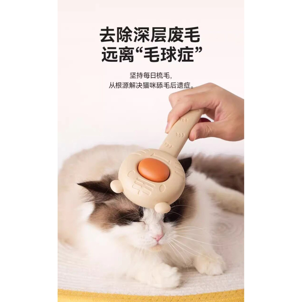 寵維森貓咪梳子開結去浮毛專貓狗開结梳蓬松自潔針梳-細節圖9