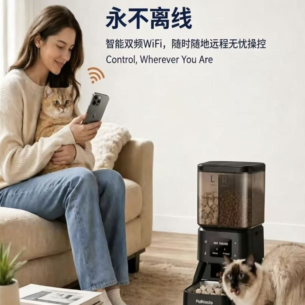 寵物智能自動餵食器遠程定時定量wifi投糧-細節圖7