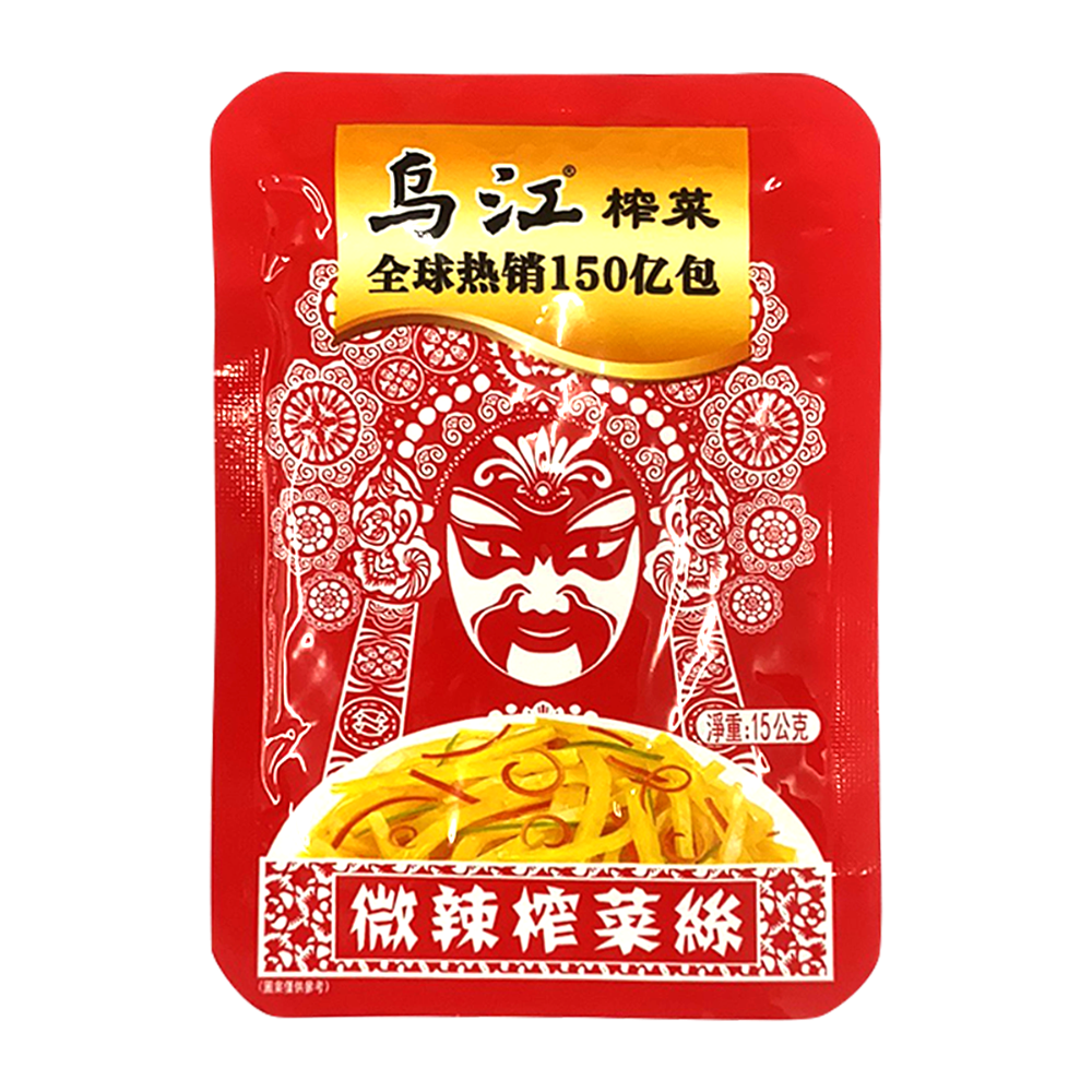 烏江榨菜-微辣225公克(量販包，每袋15公克x15小包) 零食 隨身包 可即食 重慶 四川 涪陵榨菜 防災食品 貢菜-細節圖7