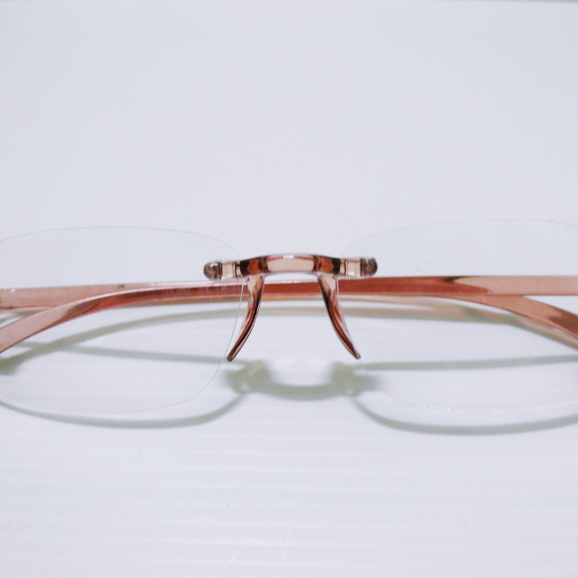 台灣製 老花眼镜 |半透茶色 無框老花眼镜 |衛部醫器製壹字第004841號 |台灣發貨-細節圖2
