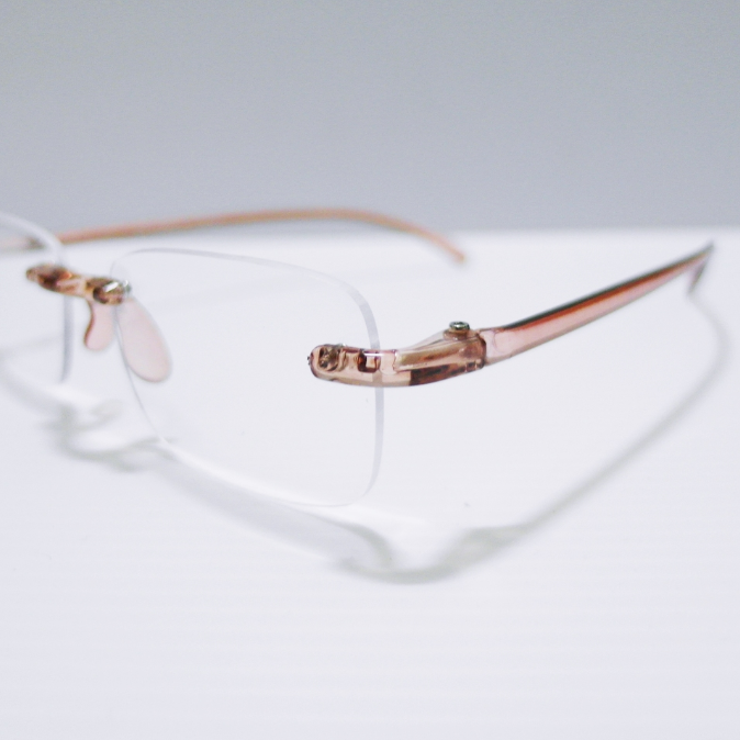 台灣製 老花眼镜 |半透茶色 無框老花眼镜 |衛部醫器製壹字第004841號 |台灣發貨-細節圖3