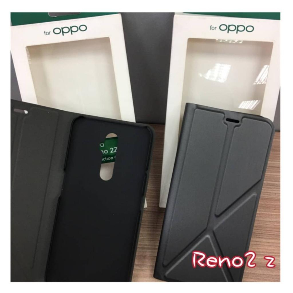 現貨🔥【全新公司貨】 Oppo摺疊側掀皮套 Reno2 Z 黑色-細節圖2