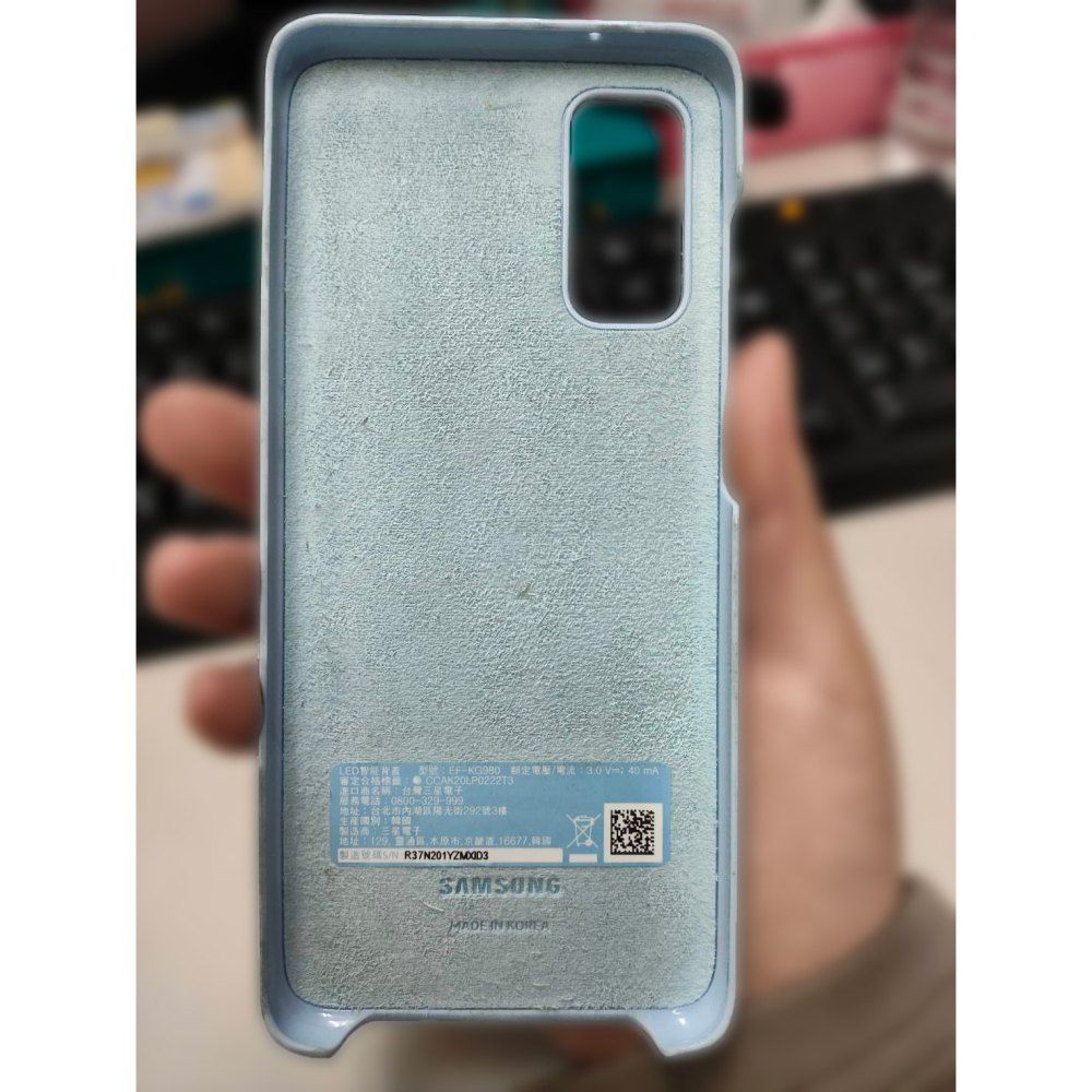 原廠公司貨 現貨 Samsung Galaxy S20+ LED智能背蓋 淺藍 二手-細節圖3