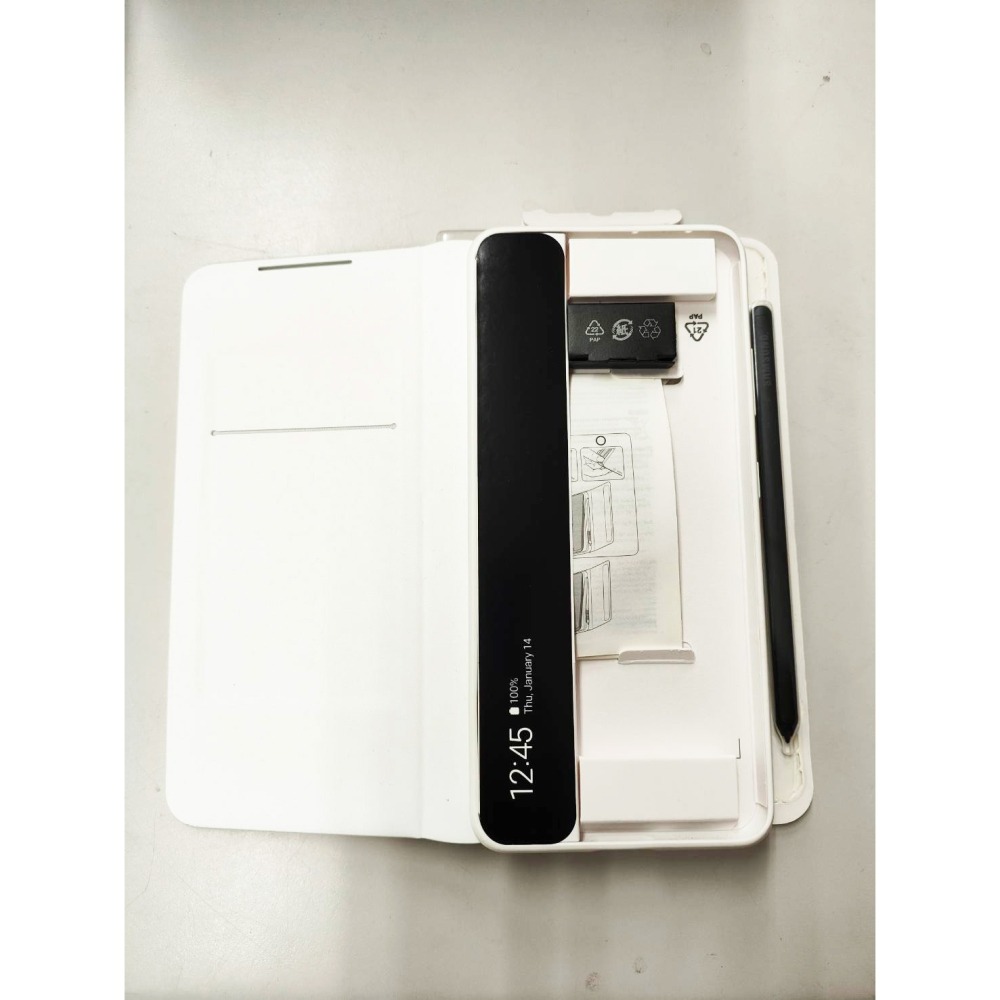 Galaxy S21 Ultra 5G LED皮革翻頁式皮套 灰 ( 附 S Pen )-細節圖3