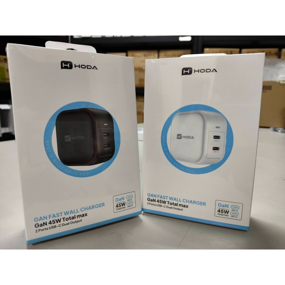Hoda  45w GaN氮化鎵 極速智能充電器 快速充電器 充電頭 快充頭 PD QC BSMI認證-細節圖2