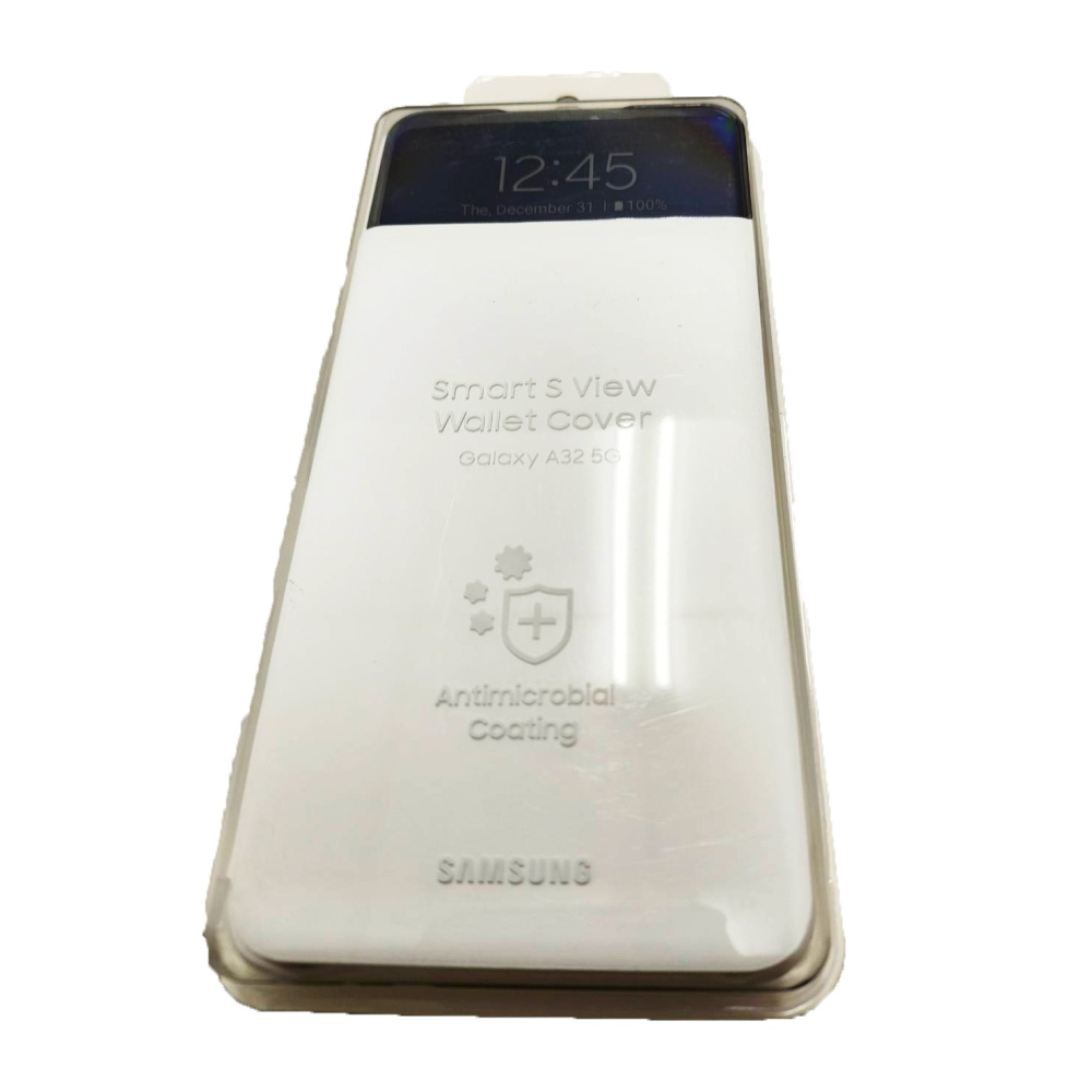 【原廠盒裝公司貨】SAMSUNG Galaxy A32 透視感應皮套 白色 保護殼-細節圖3