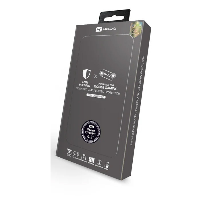 HODA 好貼 iPhone 17 / 16 Pro 滿版保護貼 亮面 霧面 防窺 藍光 霧面防窺 沒有無塵太空艙-規格圖4