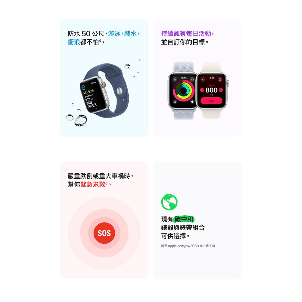 蘋果原廠 Apple Watch SE2 2024 GPS 40mm 鋁金屬錶殼 A2722-細節圖3