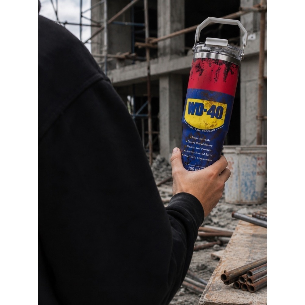 (現貨-當天出貨) WD-40 工業風 WD40 冰霸杯 30oz 保溫杯 304 不鏽鋼 保冷杯 保溫 水杯 工裝風-細節圖4