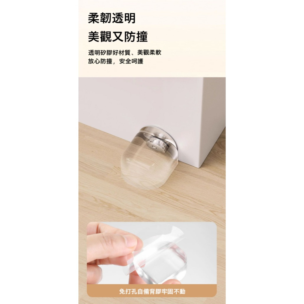 防撞門擋 磁吸防撞門擋 門後防撞墊 玻璃門防撞墊 廁所門防撞墊 大門防撞墊 免打孔安裝 無痕安裝 地吸器 門擋器-細節圖5