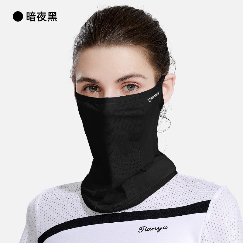 防曬冰絲面罩 騎車面罩 耳掛面罩 面巾 面紗 防紫外線面罩 戶外防曬面罩 遮臉面罩 戶外防曬 透氣面巾 面罩 防曬臉罩-規格圖9